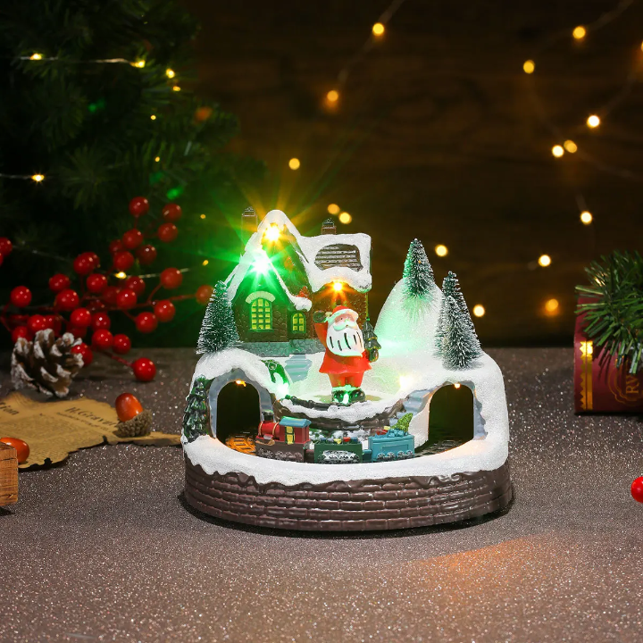 LED Musical Rotating Christmas Village