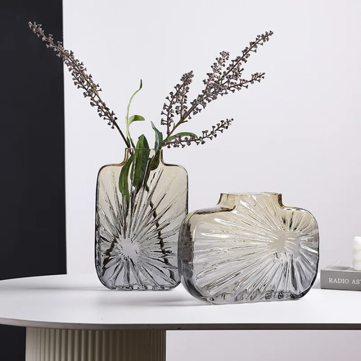 Modern Luxury Glass Vases- set of 2