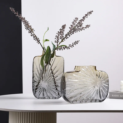 Modern Luxury Glass Vases- set of 2