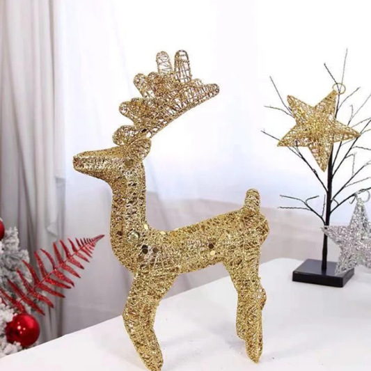 Golden Reindeer for a Glamorous Christmas