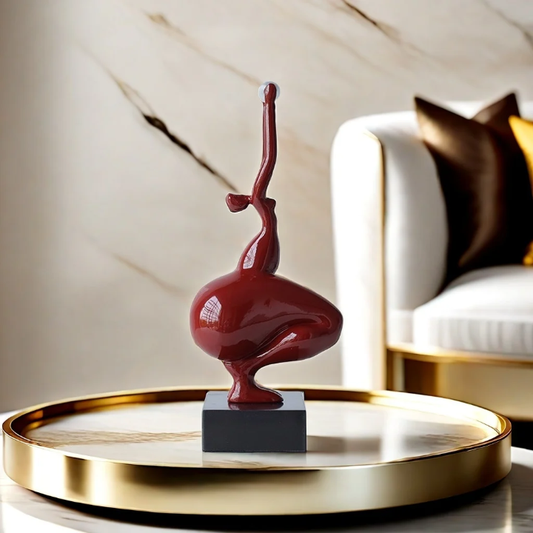Modern Abstract Red Sculpture