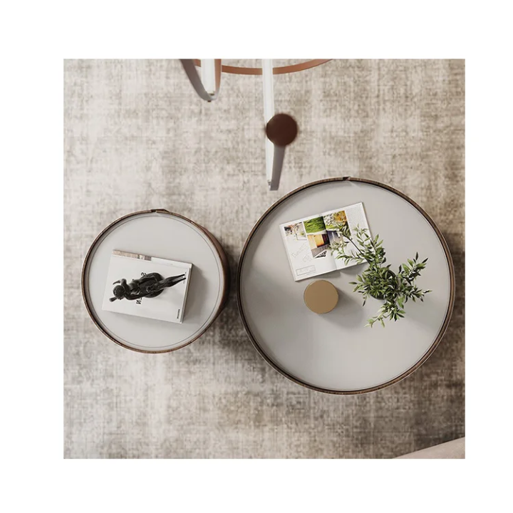 Modern Round Coffee Tables - set of 2