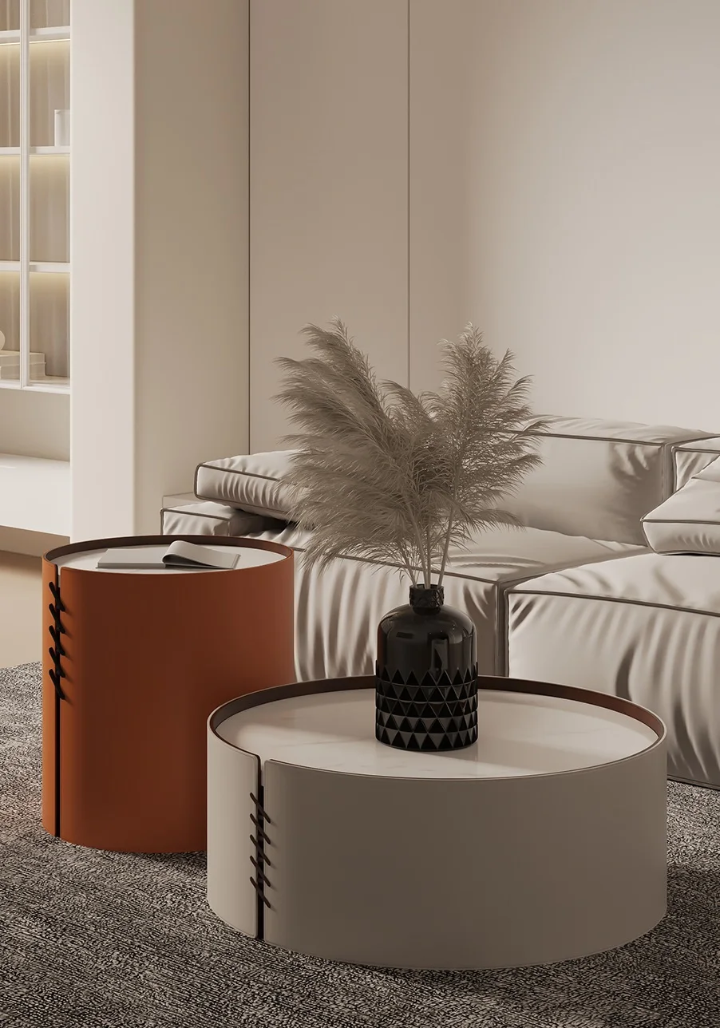 Modern Round Coffee Tables - set of 2