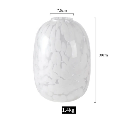 White Artistic Cut-Pattern Vase - set of 2