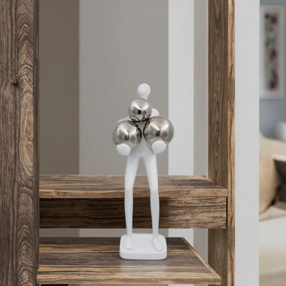 Modern Abstract Metal-Ball Sculpture