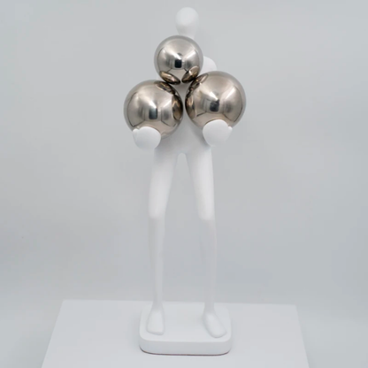 Modern Abstract Metal-Ball Sculpture
