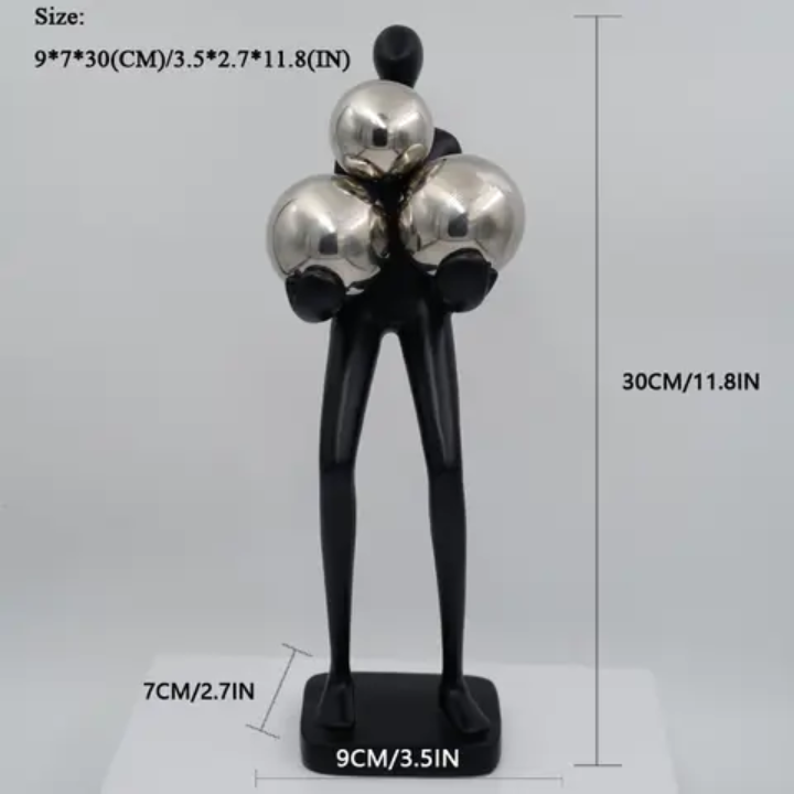 Modern Abstract Metal-Ball Sculpture