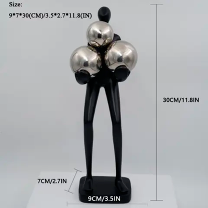 Modern Abstract Metal-Ball Sculpture