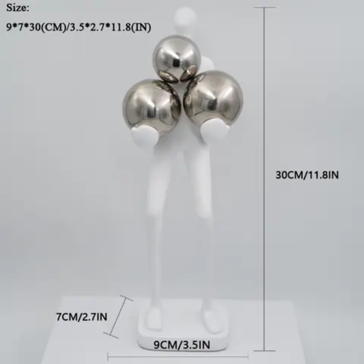 Modern Abstract Metal-Ball Sculpture