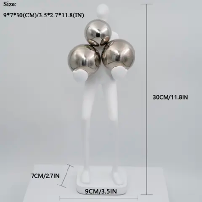 Modern Abstract Metal-Ball Sculpture