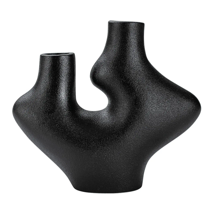 Modern Abstract Black Vase
