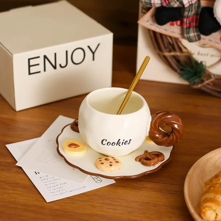 Cute & Elegant Cookies Mug Set