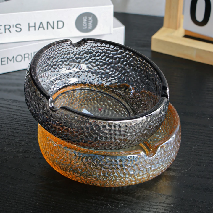 Luxury Glass Ashtray | Modern & Practical Design pack of 2