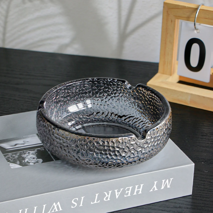Luxury Glass Ashtray | Modern & Practical Design pack of 2