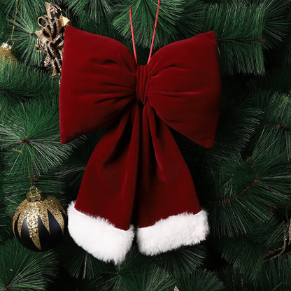 Festive Fabric Christmas Bow