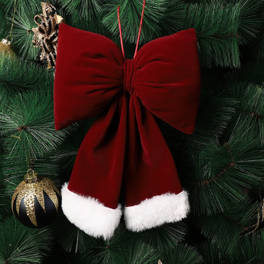 Festive Fabric Christmas Bow