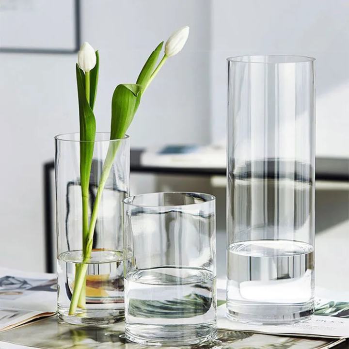 Clear Glass Vases for an Elegant Décor Touch set of 3