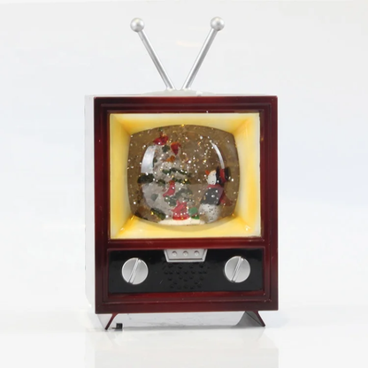 Christmas Music TV Décor – A Nostalgic Glowing Touch