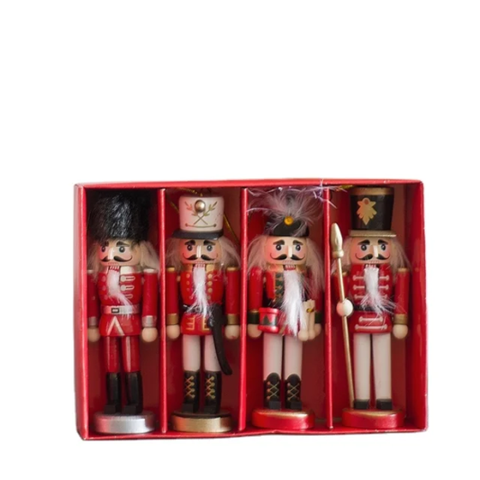 Nutcracker Soldiers Set of 4 – Classic Christmas Decoration