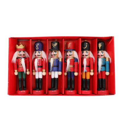Nutcracker Decorative Set  of 6– Classic Festive Design
