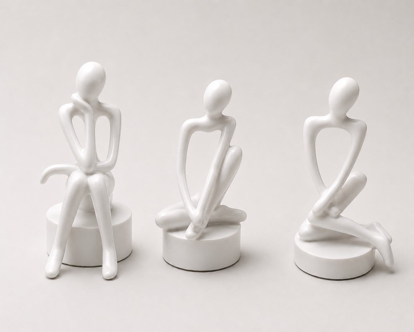 Modern Abstract Decorative Sculptures Set of 3