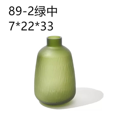 Set Of 2 Green Vases