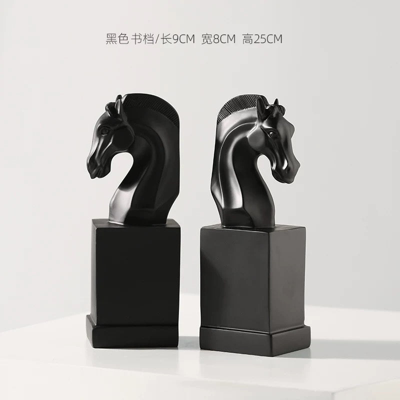 Horse Bookend Black/White