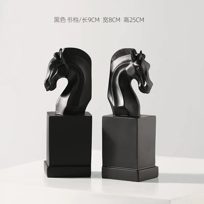 Horse Bookend Black/White