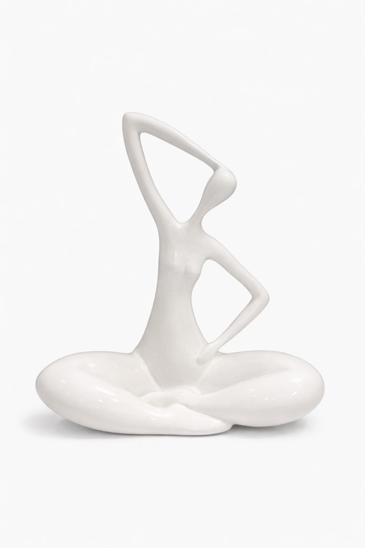 Elegant White Abstract Sculpture