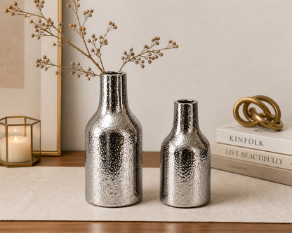 Luxury Metallic Vase Set of 2