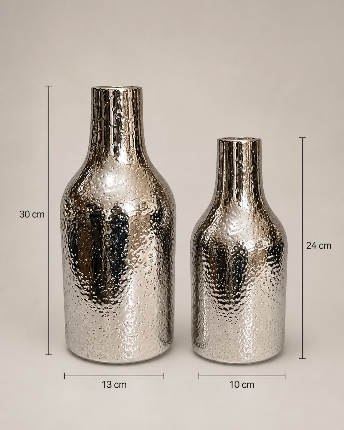 Luxury Metallic Vase Set of 2