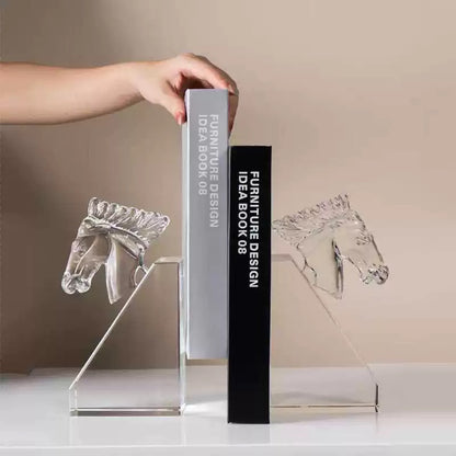 Crystal Horse Bookend