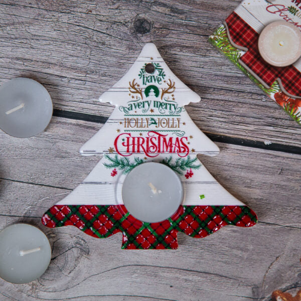 Christmas Candle Holder - pack of 2
