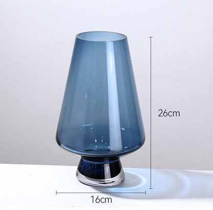 Bring Serenity Home with Timeless Glass Blue Vases Set Of 2 Sizes