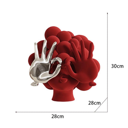 Velvet Abstract Sculpture — modern luxury décor