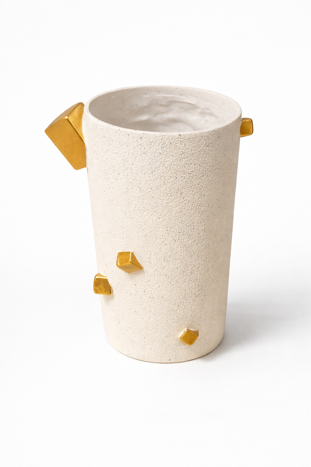 30cm Decorative Vase with Gold Accents