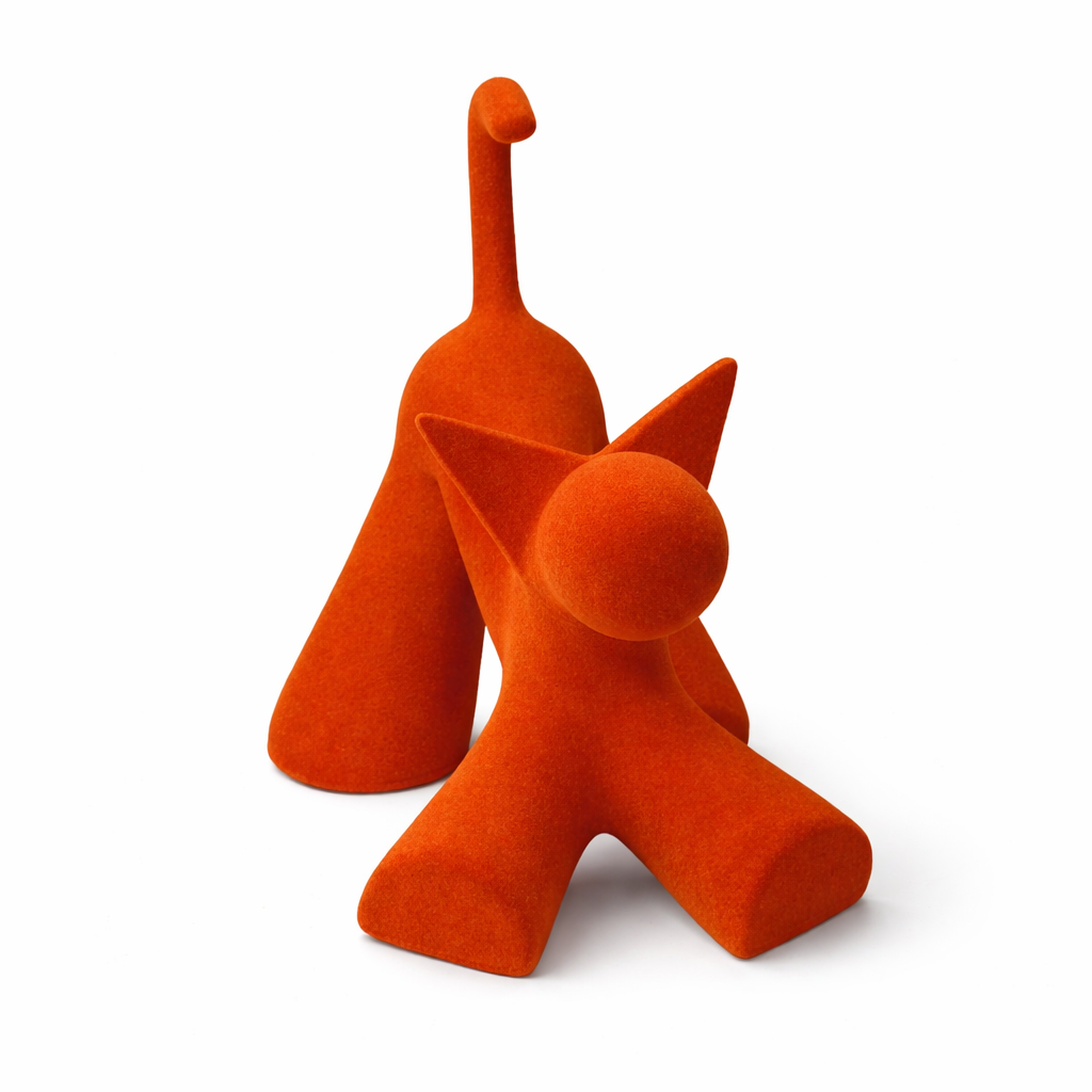 Velvet Cat Figurine - SET OF 2
