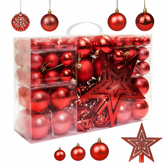 Christmas Ornament Set with Tree Top Star