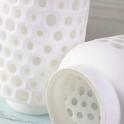 Set Of 2 Polka Dots Glass Vases