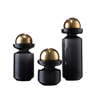Set of 3 Glass Vases