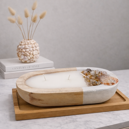 Coastal-Inspired Decorative Candle