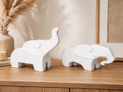 Elephant Decorative Figurine Set
