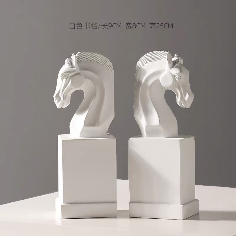 Horse Bookend Black/White