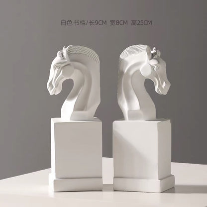 Horse Bookend Black/White