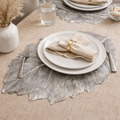Laser-Cut Placemat with Leaf Design - set of 6