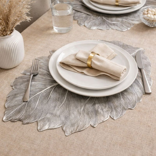Laser-Cut Placemat with Leaf Design - set of 6