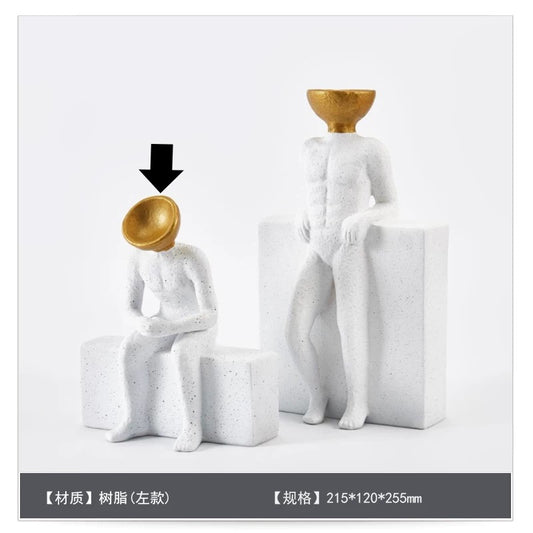 White Sculptures - Set Of 2