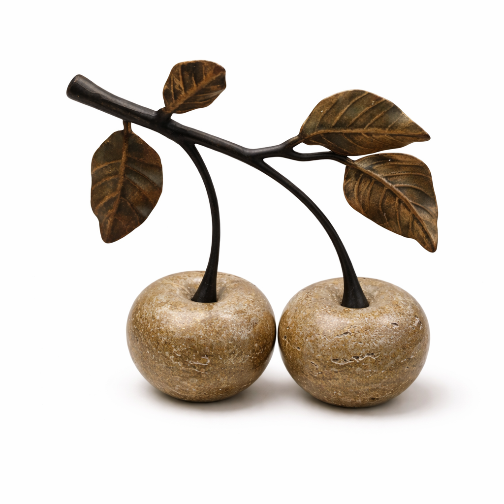 Marble Cherry Sculpture