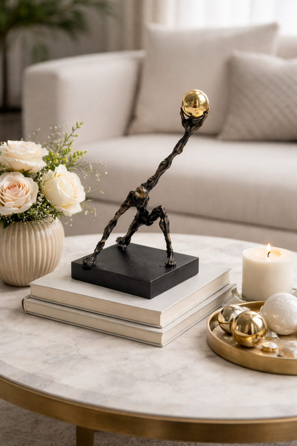 Gymnast Balance Decorative Sculpture