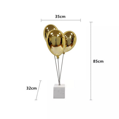 Modern Metallic Balloon Sculpture - Elegant Home Décor